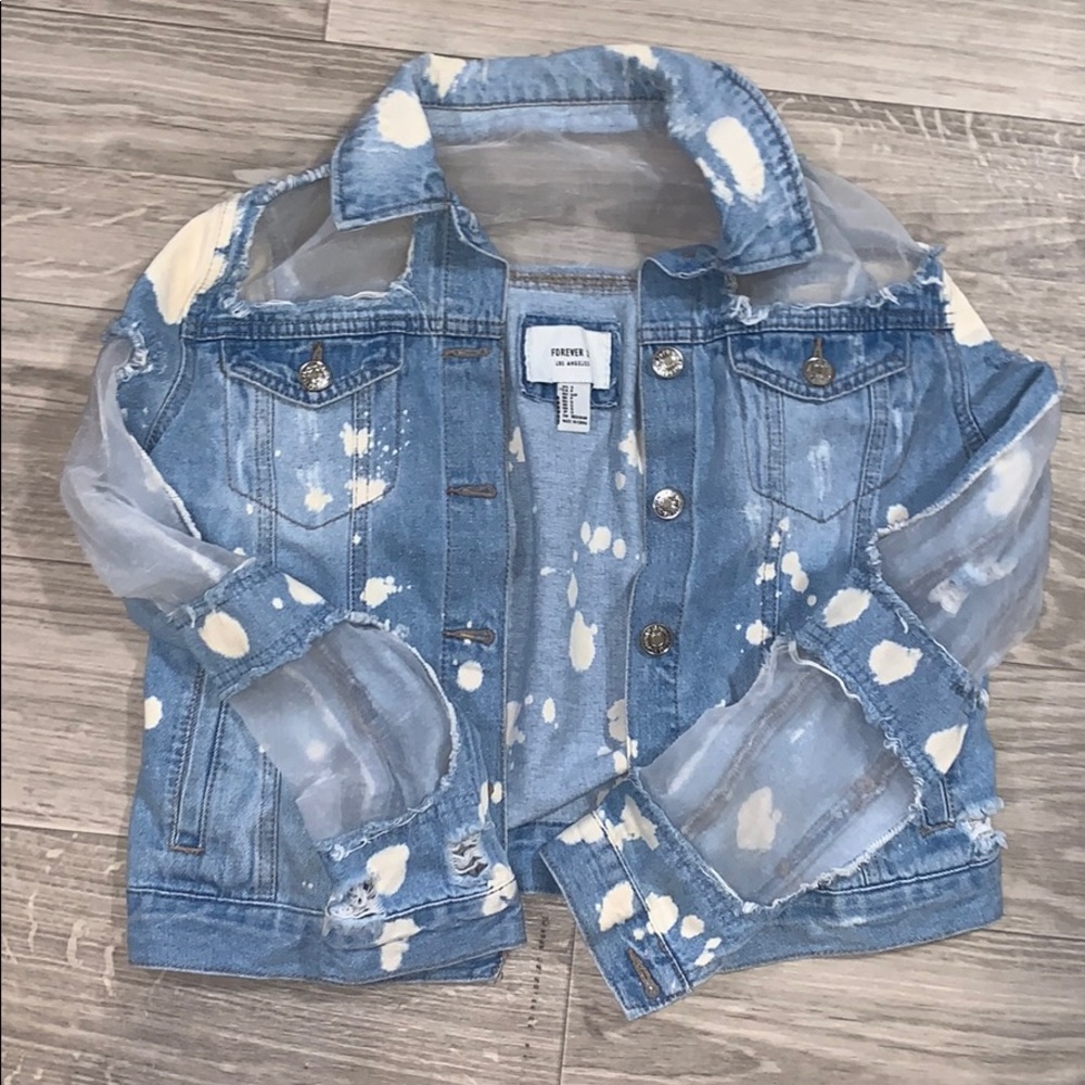 Forever 21 denim meshed jacket